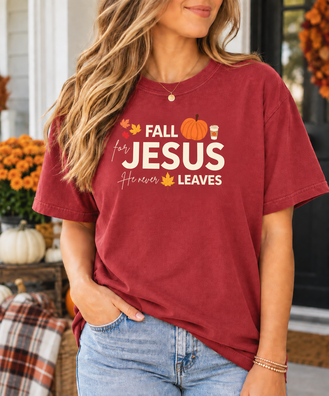 Fall For Jesus Bold Tee